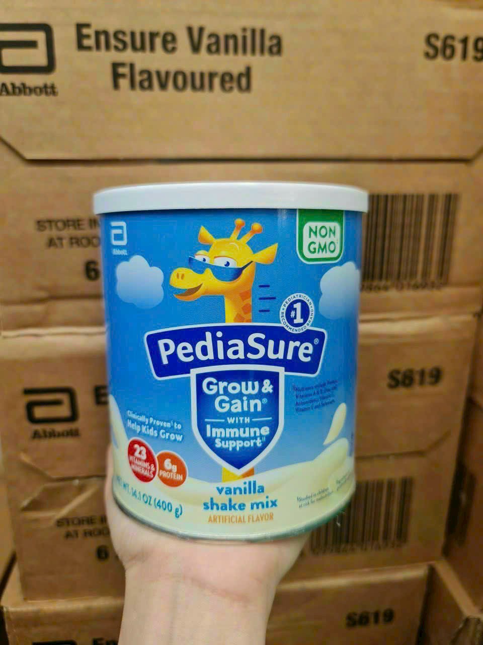 Sữa bột Pediasure Grow & Gain nội địa Mỹ hương vị vani - hộp 397g (dành cho trẻ từ 1 tuổi trở lên) (Mẫu mới 400g)